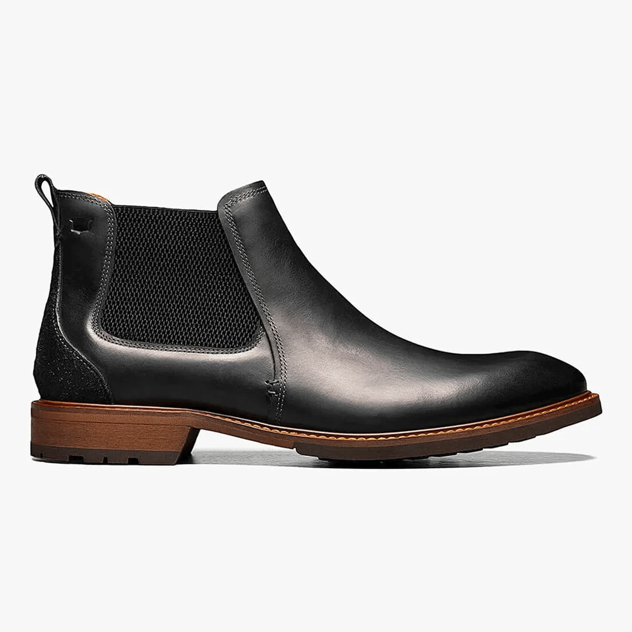 Florsheim Men's Lodge Plain Toe Gore Boot - Black CH - Image 2