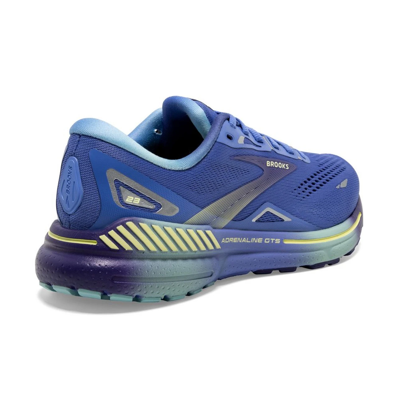 Brooks Women's Adrenaline GTS 23 - Baja Blue / Wisteria / Yellow Lime - Image 4