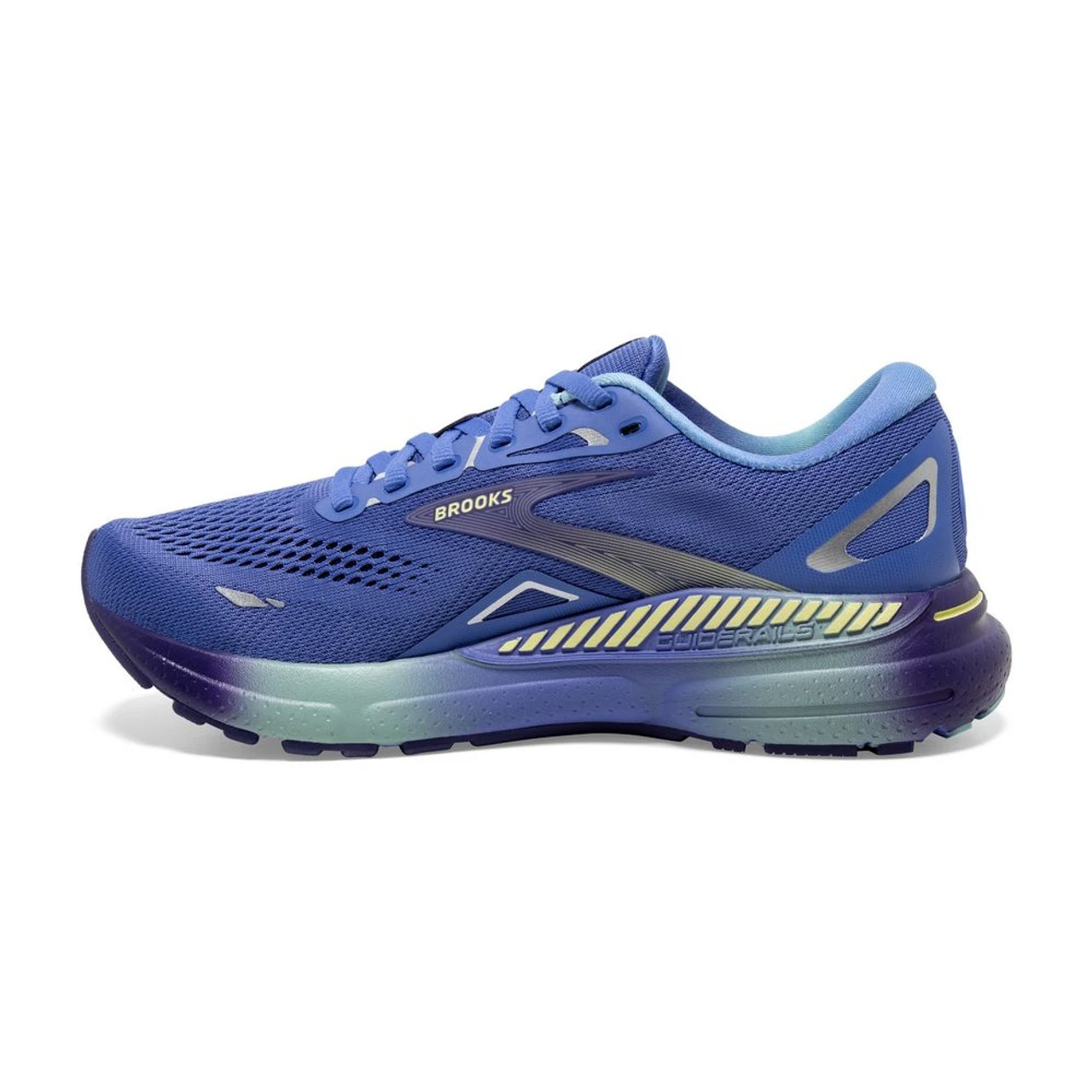 Brooks Women's Adrenaline GTS 23 - Baja Blue / Wisteria / Yellow Lime - Image 2