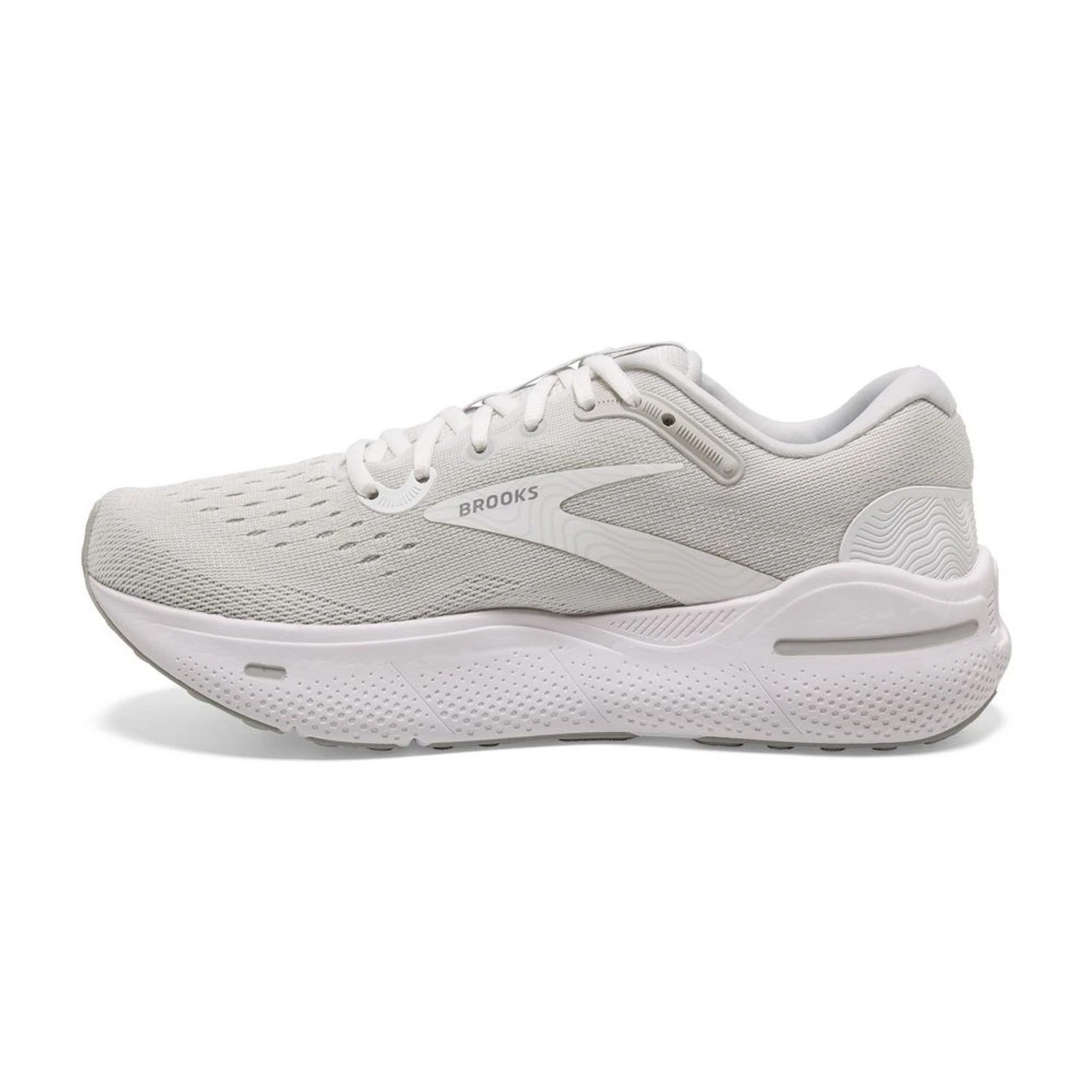 Brooks Women's Ghost Max - White / Oyster / Metallic Silver - Image 2