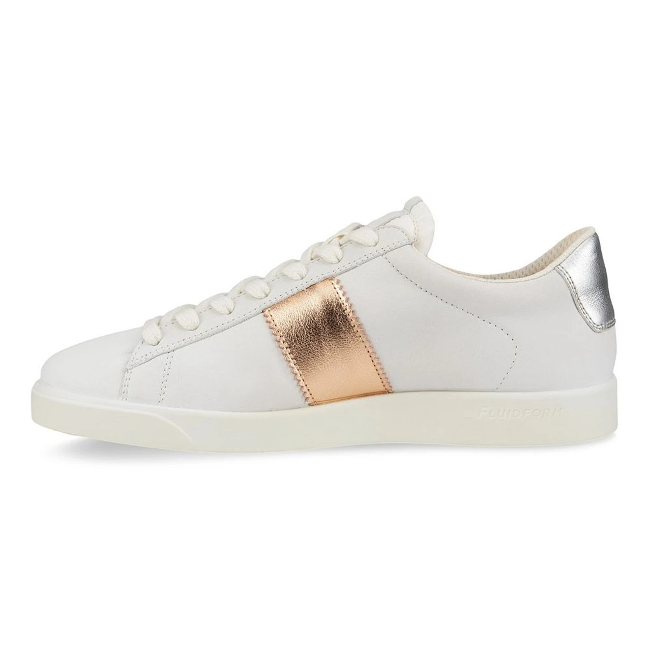 ECCO Women's Street Lite Sneaker - White / Hammered Bronze / Pure White Silver - Image 2