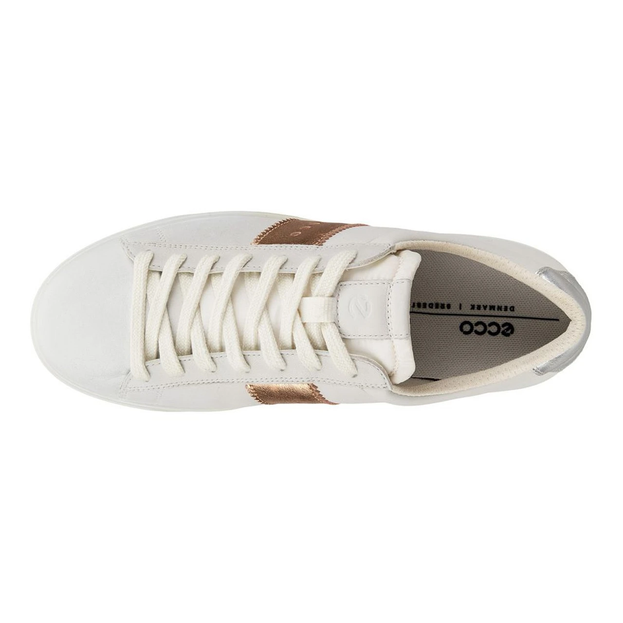 ECCO Women's Street Lite Sneaker - White / Hammered Bronze / Pure White Silver - Image 7