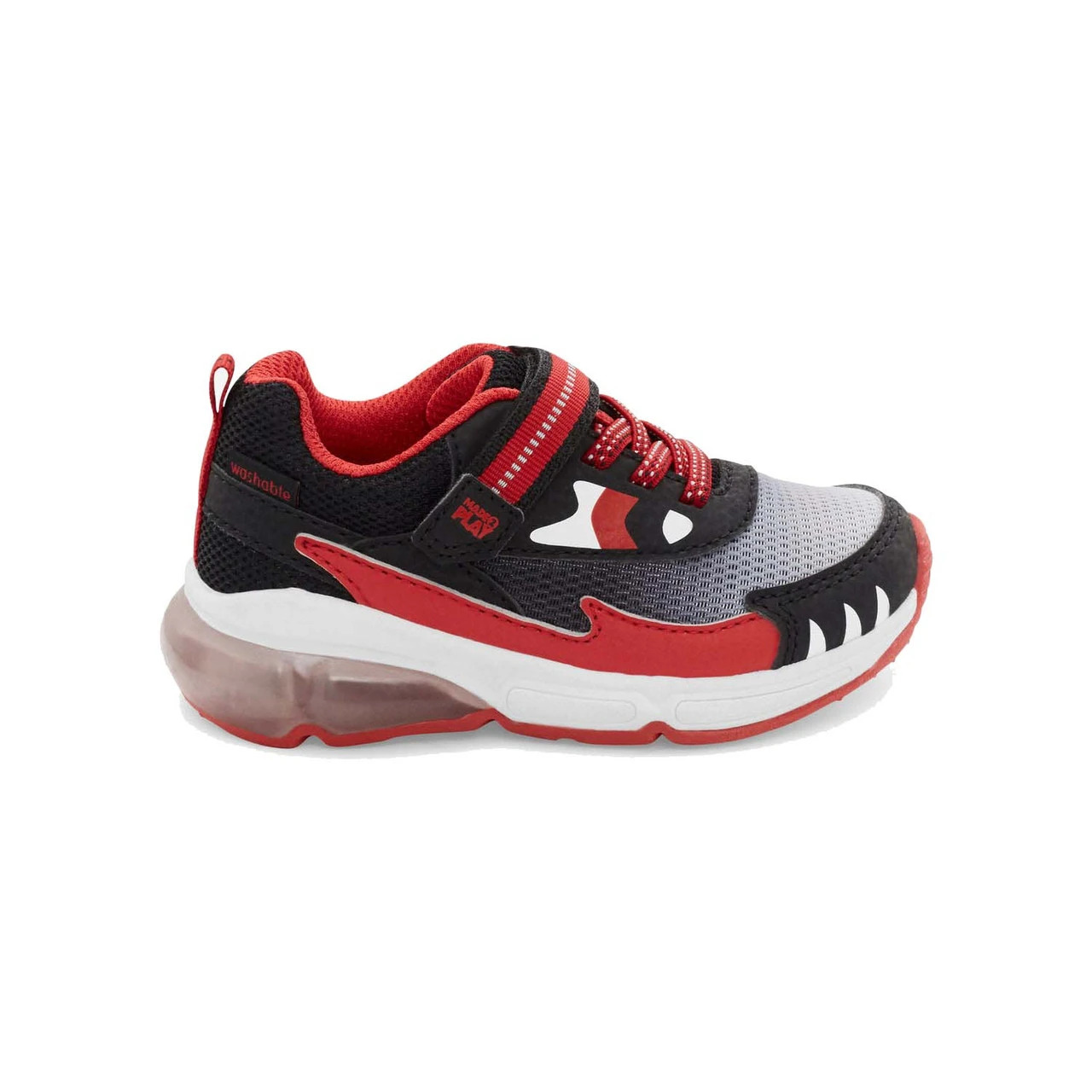 Stride Rite Little Kid's Made2Play Jaws Light-up Sneaker - Black / Red - Image 3
