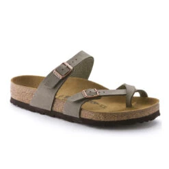 Birkenstock Women's Mayari Birkibuc - Stone (Regular Width)