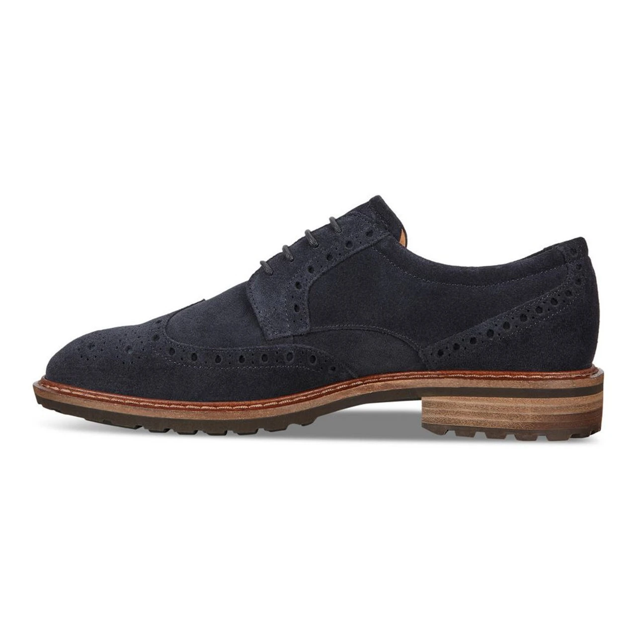 ECCO Men's Vitrus I Wing Tip Tie - Navy - Image 3