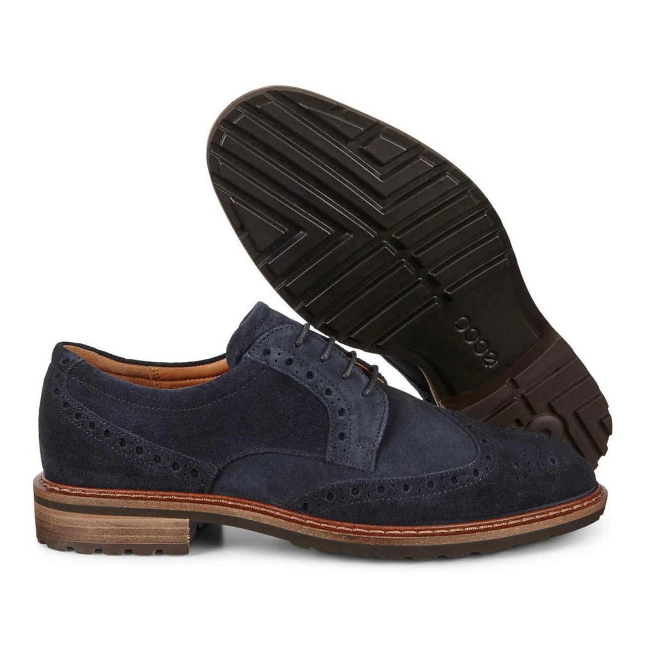 ECCO Men's Vitrus I Wing Tip Tie - Navy - Image 4