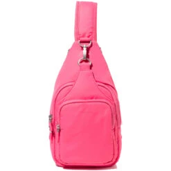 Baggallini Central Park Sling - Hot Pink Puff