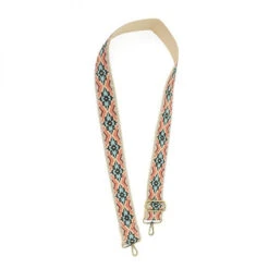 Joy Susan Guitar Strap - Embroidered Turquoise