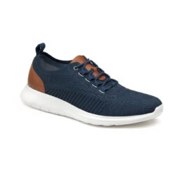 Johnston & Murphy Men's Amherst Knit U-Throat - Navy Knit